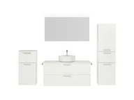 Atlas Ensemble sous vasque avec miroir et colonnes 1