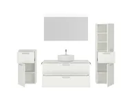 Atlas Ensemble sous vasque avec miroir et colonnes 2