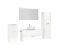 Atlas Ensemble sous vasque avec miroir et colonnes 3