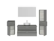 Atlas Ensemble sous vasque avec miroir et colonnes 2