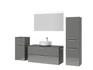 Atlas Ensemble sous vasque avec miroir et colonnes 5