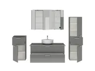 Atlas Ensemble sous vasque avec miroir et colonnes 2