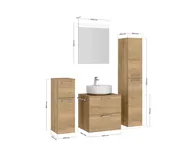 Atlas Ensemble sous vasque avec miroir et colonnes 2