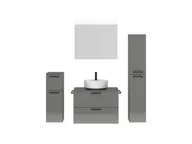 Atlas Ensemble sous vasque avec miroir et colonnes 1