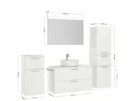 Atlas Ensemble sous vasque avec miroir et colonnes 2