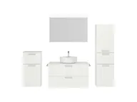 Atlas Ensemble sous vasque avec miroir et colonnes 2