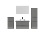 Atlas Ensemble sous vasque avec miroir et colonnes 3