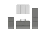 Atlas Ensemble sous vasque avec miroir et colonnes 1