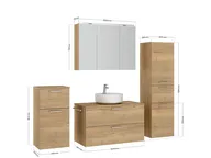 Atlas Ensemble sous vasque avec miroir et colonnes 2