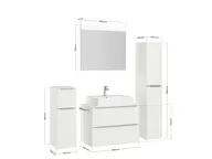 Atlas Ensemble sous vasque avec miroir et colonnes 4