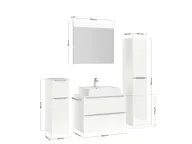 Atlas Ensemble sous vasque avec miroir et colonnes 3