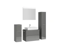 Atlas Ensemble sous vasque avec miroir et colonnes 3