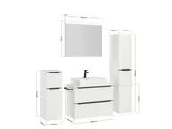 Atlas Ensemble sous vasque avec miroir et colonnes 4