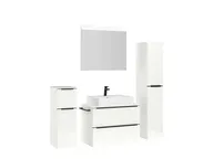 Atlas Ensemble sous vasque avec miroir et colonnes 2