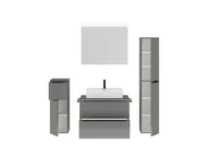 Atlas Ensemble sous vasque avec miroir et colonnes 2