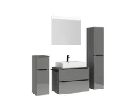 Atlas Ensemble sous vasque avec miroir et colonnes 3