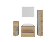 Atlas Ensemble sous vasque avec miroir et colonnes 2