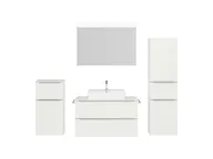 Atlas Ensemble sous vasque avec miroir et colonnes 1