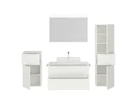 Atlas Ensemble sous vasque avec miroir et colonnes 2