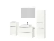 Atlas Ensemble sous vasque avec miroir et colonnes 5