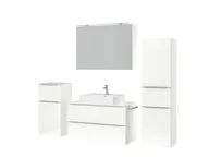 Atlas Ensemble sous vasque avec miroir et colonnes 5