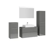 Atlas Ensemble sous vasque avec miroir et colonnes 3