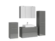 Atlas Ensemble sous vasque avec miroir et colonnes 3