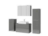 Atlas Ensemble sous vasque avec miroir et colonnes 5