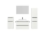 Atlas Ensemble sous vasque avec miroir et colonnes 1