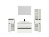 Atlas Ensemble sous vasque avec miroir et colonnes 2