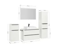 Atlas Ensemble sous vasque avec miroir et colonnes 4