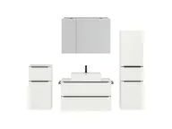 Atlas Ensemble sous vasque avec miroir et colonnes 1