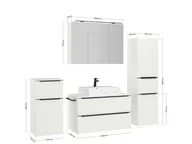 Atlas Ensemble sous vasque avec miroir et colonnes 4