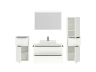 Atlas Ensemble sous vasque avec miroir et colonnes 2