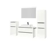 Atlas Ensemble sous vasque avec miroir et colonnes 5