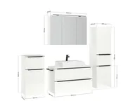 Atlas Ensemble sous vasque avec miroir et colonnes 4