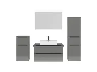 Atlas Ensemble sous vasque avec miroir et colonnes 1