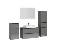 Atlas Ensemble sous vasque avec miroir et colonnes 3