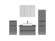 Atlas Ensemble sous vasque avec miroir et colonnes 1