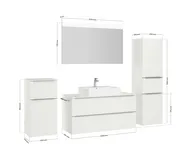 Atlas Ensemble sous vasque avec miroir et colonnes 4