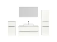 Atlas Ensemble sous vasque avec miroir et colonnes 1