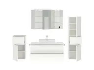 Atlas Ensemble sous vasque avec miroir et colonnes 2