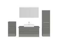 Atlas Ensemble sous vasque avec miroir et colonnes 1