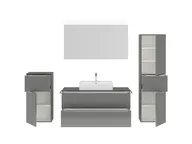 Atlas Ensemble sous vasque avec miroir et colonnes 2