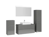 Atlas Ensemble sous vasque avec miroir et colonnes 3