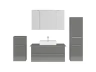 Atlas Ensemble sous vasque avec miroir et colonnes 1