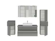 Atlas Ensemble sous vasque avec miroir et colonnes 2