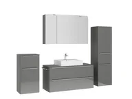 Atlas Ensemble sous vasque avec miroir et colonnes 3