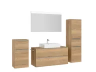 Atlas Ensemble sous vasque avec miroir et colonnes 3