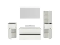 Atlas Ensemble sous vasque avec miroir et colonnes 2